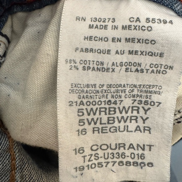 Wrangler Boys Taper Fit Blue Jeans Size 16 - Picture 5 of 8